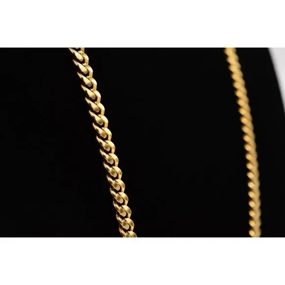 Givenchy Vintage Cuban Chain Necklace Unisex Gold Heavy Chunky Runway 37" Bin3D - Picture 4 of 12